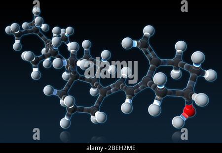 Vitamin D2, Molekularmodell Stockfoto