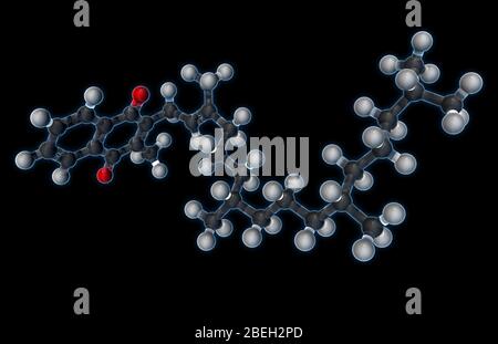 Vitamin K1, Molekulares Modell Stockfoto