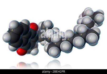 Vitamin K1, Molekulares Modell Stockfoto