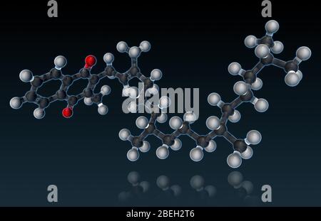 Vitamin K1, Molekulares Modell Stockfoto