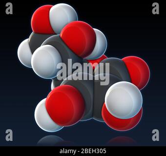 Vitamin C, Molekulares Modell Stockfoto