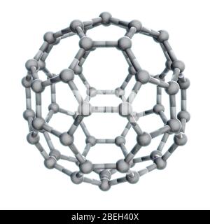 Buckminsterfulleren, Molekulares Modell Stockfoto