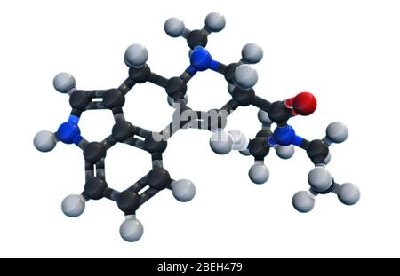 LSD-Molekularmodell Stockfoto