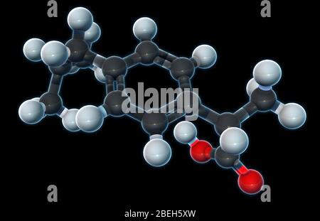 Ibuprofen, Molekulares Modell Stockfoto