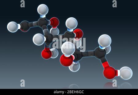 Glukose, Molekularmodell Stockfoto