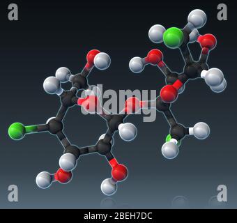 Sucralose, Molekulares Modell Stockfoto