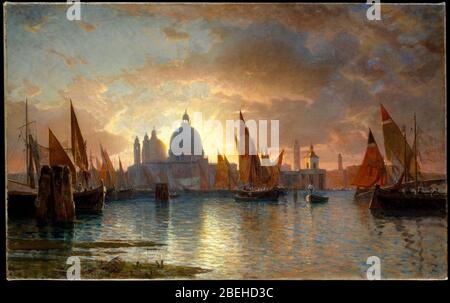 Santa Maria della Salute, Sonnenuntergang. Öl auf Leinwand. William Stanley Haseltine, Stockfoto