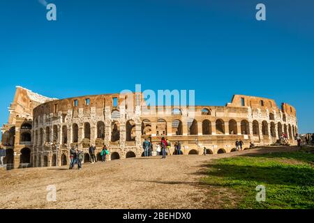 Kolosseum in Rom vor der COVID-19-Pandemie Stockfoto