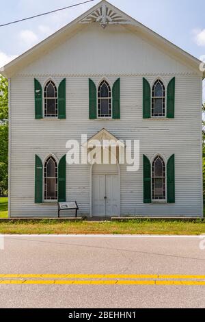 Big Bone Methodist Church im Big Bone State Park in Kentucky, die 1888 erbaut wurde und auf dem National Register of Historical Places steht Stockfoto