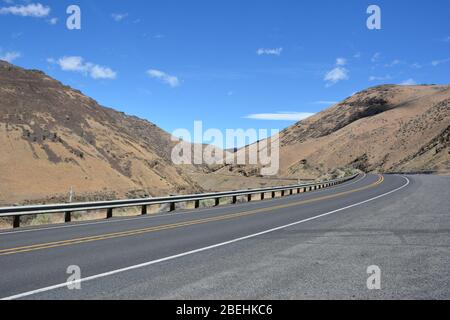 Der Yakima River Canyon Scenic Byway im Bundesstaat Washington, USA. Stockfoto