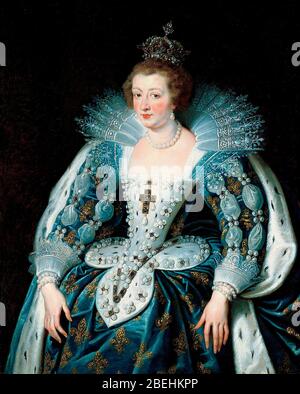 Anne von Österreich, Königin von Frankreich, Ehefrau von Louis XIII.(1601-1666) - Peter Paul Rubens, um 1625 Stockfoto