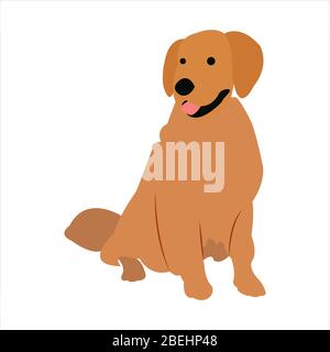 Lustige Hund Clip Art Illustration mit Cartoon-Stil Stockfoto
