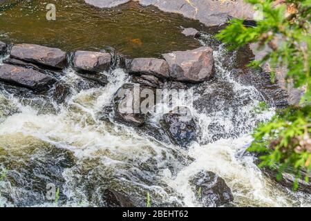 Algonquin Highlands County Cottage Land Vistas Wasserfälle und Flora Fauna Ontario, Kanada Stockfoto