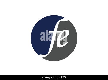 Anfangsbuchstaben des Monogramms FE-Logo-Design-Vektorvorlage. DESIGN mit LOGO IN FE Letter Stock Vektor