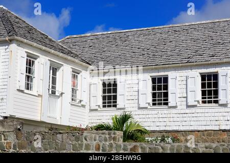 Historisches Dinzey Haus in Gustavia, Saint Barts, Karibik Stockfoto