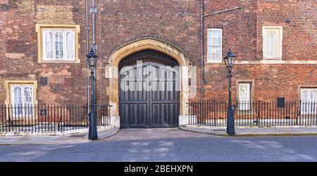 Hinterer Eingang zum St. James Palace of Pall Mall. Stockfoto