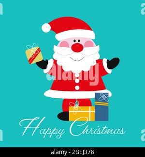 Weihnachtsmann mit Weihnachtsgeschenke Vektor-Illustration Stock Vektor
