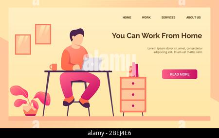 Für Website-Landung Homepage Vorlage Banner Vektor Stockfoto