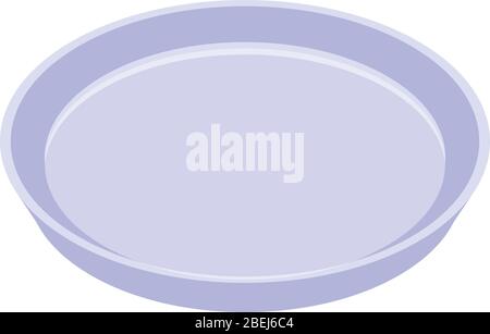 Symbol für Kaffeeplatte, isometrisch Stock Vektor