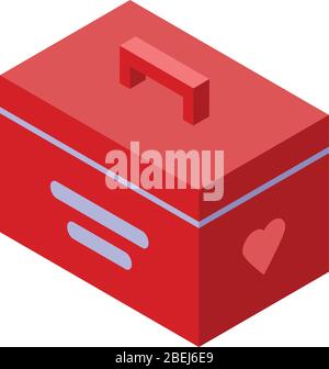Spenden Organe Box-Symbol, isometrischen Stil Stock Vektor