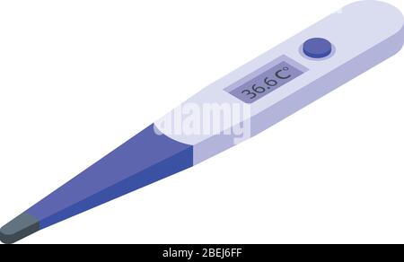 Elektrische Thermometer Symbol, isometrische Stil Stock Vektor