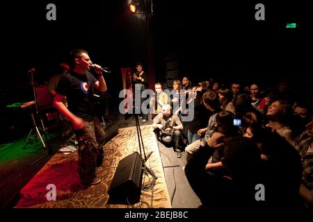 Czestochowa, Polen - 7. Februar 2014: Musikclub Teatr aus Polen, TFP (Theater aus Polen)Konzert der polnischen Rock-, Blues- und Reggae-Band Stockfoto