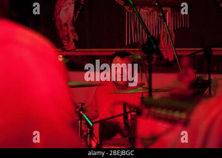 Czestochowa, Polen - 7. Februar 2014: Musikclub Teatr aus Polen, TFP (Theater aus Polen)Konzert der polnischen Rock-, Blues- und Reggae-Band Stockfoto