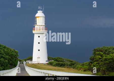 Cape Otway, historischer Leuchtturm, am südlichen Punkt Australiens, im Bundesstaat Victoria. Stockfoto