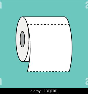 Rolle des toilettenpapiersymbols Vektordarstellung EPS10 Stock Vektor