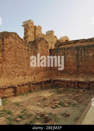 UNESCO-Weltkulturerbe in Leptis Magna. Hadriansthermen in den römischen Ruinen, Libyen Stockfoto