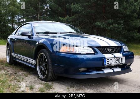 Czestochowa, Polen - 02. Mai 2019: Ford Mustang de luxe V8 GT Stockfoto