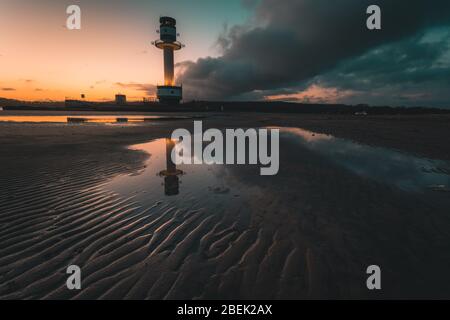 Leuchtturm Friedrichsort in Kiel, Deutschland Stockfoto