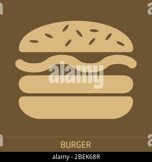Abbildung mit Burger-Symbolen Stock Vektor