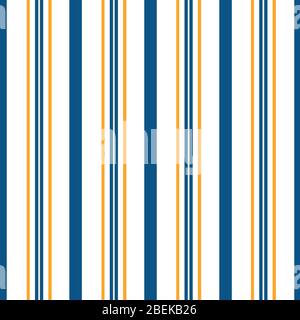 Nahtloser dünner und dicker vertikaler Streifenvektormuster Hintergrund. Nautische lineare geometrische blau-weiße Hintergrund. Modernes Design mit Raffen. Alle Stock Vektor