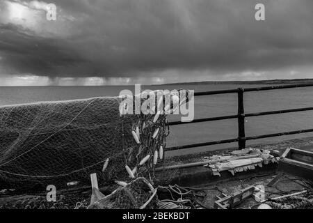 Sturm auf See, von Filey. Stockfoto