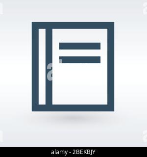 Buch-Symbol-Vektor, solid Vektor-Illustration isoliert auf weißem Hintergrund. Stock Vektor