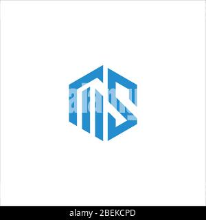 Vorlage für das ursprüngliche WS-Logo oder das sw-Logo Stock Vektor