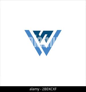 Vorlage für das ursprüngliche WS-Logo oder das sw-Logo Stock Vektor