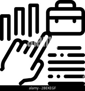 Verbesserte Effizienz Symbol Vektor-Kontur Illustration Stock Vektor