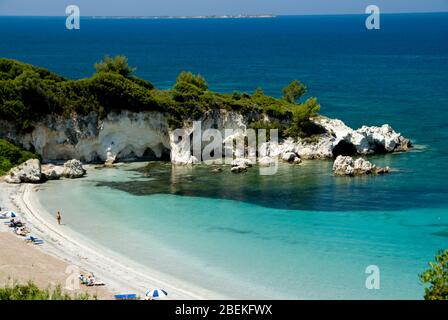 Kalamia Beach, Lassi, Argostoli, Kefalonia, Ionische Inseln, Griechenland. Stockfoto