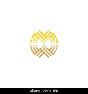 Vorlage für das WM-Logo oder das mw-Logo als Vektor-Design Stock Vektor
