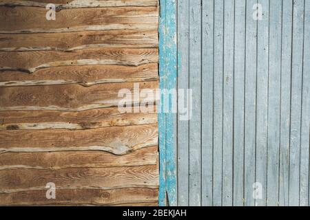 Textur Holzhintergrund braun und blau Stockfoto