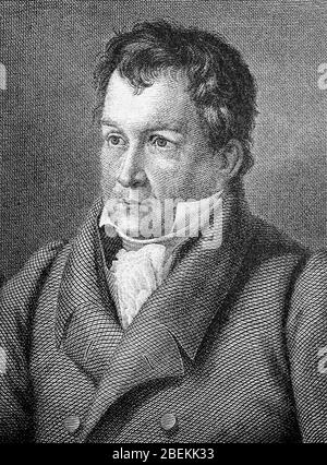 Johann Ludwig Tieck, 31. Mai 1773 - 28. April 1853, oft nur Ludwig Tieck, war ein deutscher Dichter, Schriftsteller, Redakteur und Übersetzer der Romantik / Johann Ludwig Tieck, 31. 1773. - 28. Mai. April 1853, häufig nur Ludwig Tieck, war ein deutscher Dichter, Schriftsteller, Herausgeber und Übersetzer der Romantik, historisch, digital verbesserte Reproduktion eines Originals aus dem 19. Jahrhundert / digitale Reproduktion einer Originalvorlage aus dem 19. Jahrhundert Stockfoto