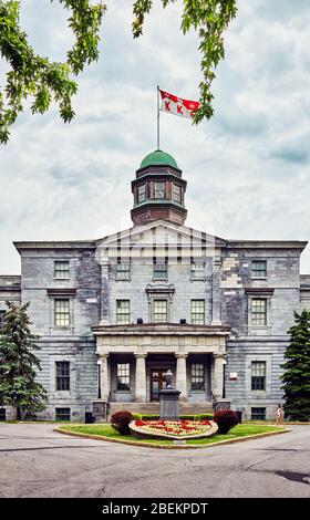Juni 2018 - Montreal Kanada: Historisches Hauptgebäude der McGill Universität in Montreal, Quebec, Kanada Stockfoto
