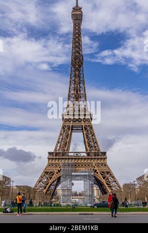 Der Eiffelturm in Paris, Frankreich. Februar 2020. Stockfoto