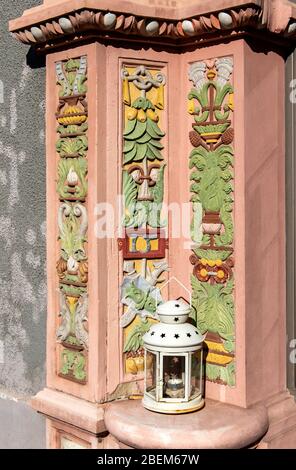 Fassadendetail, Ratsapotheke, Görlitz (Görlitz), Deutschland Stockfoto