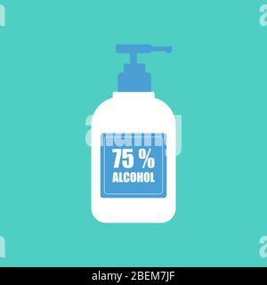 Antiseptischer Vektor Icon.antiseptisch für die Behandlung von Händen und Oberflächen. Der Kampf gegen Coronavirus. Stock Vektor