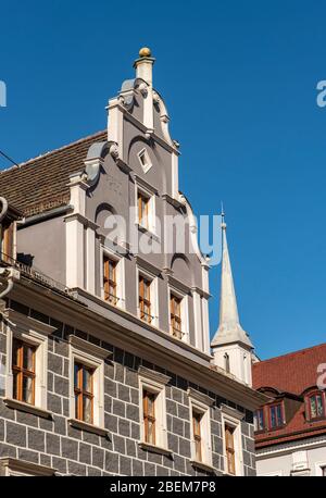 Renaissancehaus in der Peterstraße 7, Görlitz, Sachsen, Deutschland Stockfoto
