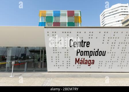 MALAGA, SPANIEN - 3. SEPTEMBER: Zentrum Pombidou in Malaga Spanien Stockfoto