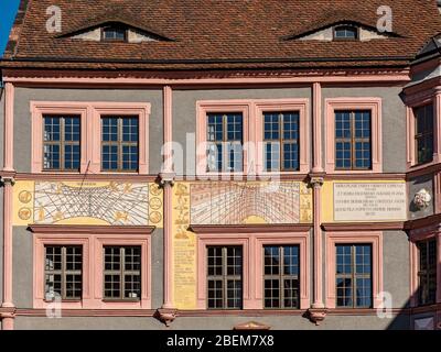 Fassade des Ratsapotheke-Gebäudes, Görlitz (Görlitz), Deutschland Stockfoto